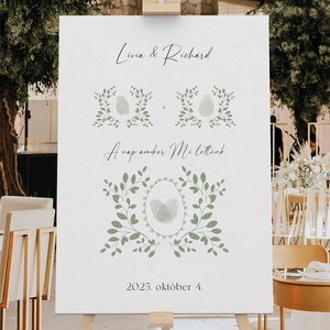 Imagine pentru ceremonie de nunta cu amprenta digitala, poster, carton, imprimare pe panza, Accesorii nunta, Materiale decor pentru nunta, Tablouri si indicatoare nunta, Fotografie, grafica, desen, ilustratie, ARTYNOS