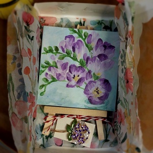 Martisor flori speciale, Arte vizuale si accesorii , Picturi, Pictura acrilica, Pictura, Un set ideal pentru a fi oferit drept martisor deosebit. Decoreaza de primavara atat incaperea cat ..., ARTYNOS