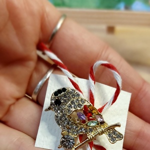 Mărțișor pasăre primăvara  - arte vizuale și accesorii  - picturi - pictură acrilică - Artynos.ro