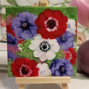 Mărțișor colorat cu flori - bijuterii - mărțișor - Artynos.ro