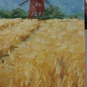 Tablou original lan de grau - arte vizuale și accesorii  - picturi - pictură acrilică - Artynos.ro