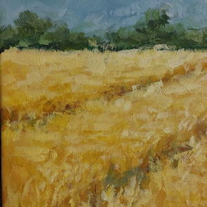 Tablou original lan de grau - arte vizuale și accesorii  - picturi - pictură acrilică - Artynos.ro