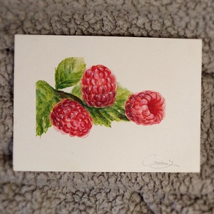 Pictura zmeura , Arte vizuale si accesorii , Picturi, Acuarele picturi, Pictura, ARTYNOS