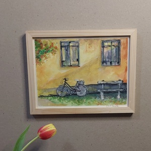 Pictura Peisaj rural in acuarele - arte vizuale și accesorii  - picturi - acuarele picturi - Artynos.ro