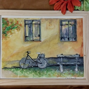 Pictura Peisaj rural in acuarele, Arte vizuale si accesorii , Picturi, Acuarele picturi, Pictura, ARTYNOS