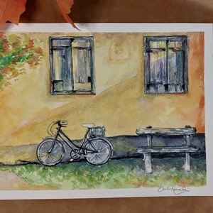 Pictura Peisaj rural in acuarele - arte vizuale și accesorii  - picturi - acuarele picturi - Artynos.ro