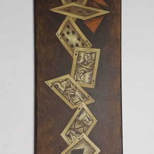 Tablou cărți de joc - arte vizuale și accesorii  - picturi - pictură acrilică - Artynos.ro