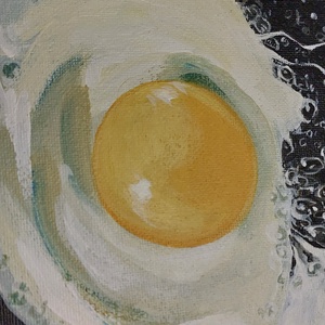 Tablou oua prajite , Arte vizuale si accesorii , Picturi, Pictura acrilica, Pictura, ARTYNOS