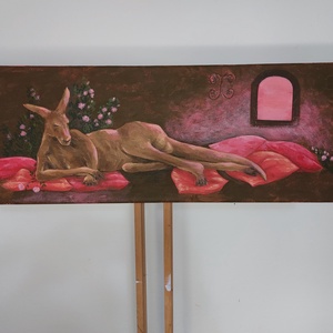 Tablou cu cangur, Arte vizuale si accesorii , Picturi, Pictura acrilica, Pictura, ARTYNOS