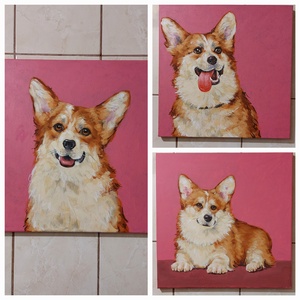 Corgi3 - arte vizuale și accesorii  - picturi - pictură acrilică - Artynos.ro