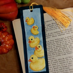 Semn de carte handmade- rățuște  - cărți și creații cu tematică muzicală, cadouri - semn de carte - Artynos.ro
