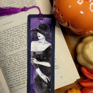 Semn de carte handmade -mystery woman - Artynos.ro