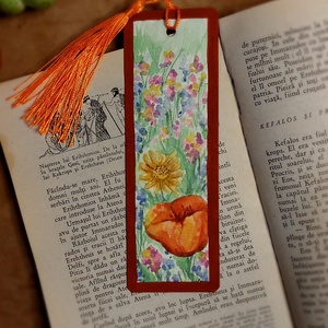 Semn de carte handmade- flori de camp - cărți și creații cu tematică muzicală, cadouri - semn de carte - Artynos.ro