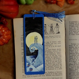 Semn de carte handmade -nightmare before christmas - cărți și creații cu tematică muzicală, cadouri - semn de carte - Artynos.ro