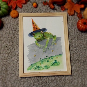 Ilustratie pentru copii- broasca vrajitoare - arte vizuale și accesorii  - grafică, ilustrație - alte desene - Artynos.ro