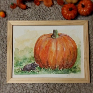 Tablou ilustratie dovleac  - arte vizuale și accesorii  - grafică, ilustrație - alte desene - Artynos.ro