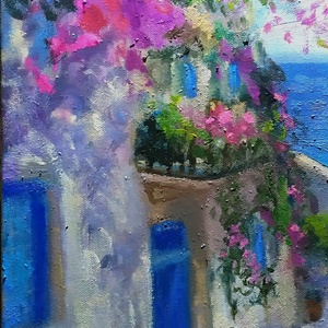 Pictură ulei Kalimera - arte vizuale și accesorii  - picturi - pictură în ulei - Artynos.ro