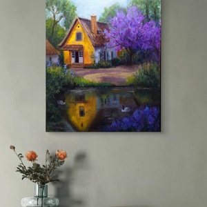 Pictură ulei ,Primăvara - arte vizuale și accesorii  - picturi - pictură în ulei - Artynos.ro