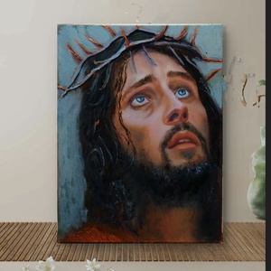 Pictură ulei,Privirea răscumpărării - arte vizuale și accesorii  - picturi - pictură în ulei - Artynos.ro
