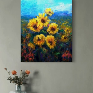 Pictură ulei, Sora soarelui -  - Artynos.ro