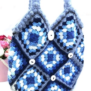 Tote bag, geanta crosetata manual - geantă și husă - geantă pentru cumpărături - geantă shopper, geantă tote, geantă textilă - Artynos.ro