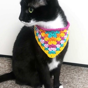 Bandana crosetata , Casă & Stil de viață, Accesorii pentru animale , Paturi și echipamente câini, Colier de câine, set de lesă, Croșetat, ARTYNOS
