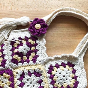 Tote bag, geanta crosetata manual - geantă și husă - geantă pentru cumpărături - geantă shopper, geantă tote, geantă textilă - Artynos.ro