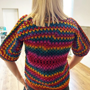 Cardigan Croșetat Manual din Lână  - îmbrăcăminte și modă - haine damă - hanorace, cardigane - Artynos.ro