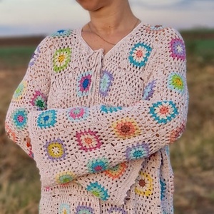 Cardigan crosetat de vară , Îmbrăcăminte și modă, Haine damă, Hanorace, cardigane, Croșetat, ARTYNOS