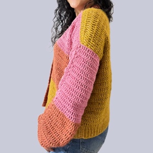 Colorful Crochet Cardigan - îmbrăcăminte și modă - haine damă - hanorace, cardigane - Artynos.ro