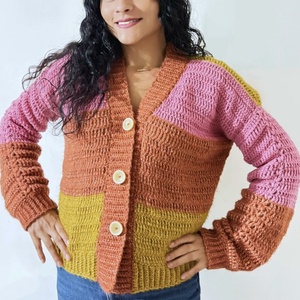 Colorful Crochet Cardigan, Îmbrăcăminte și modă, Haine damă, Hanorace, cardigane, Croșetat, Cusătură, ARTYNOS