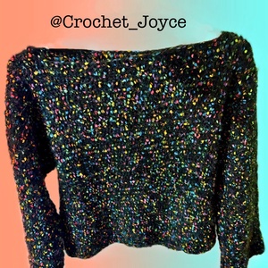 Black Colorful Jersey , Îmbrăcăminte și modă, Haine damă, Bluze damă, Croșetat, Pulover negru cu accente colorate – 100% acrilic
Size: S
Acest pulover realizat manual din fir acri..., ARTYNOS