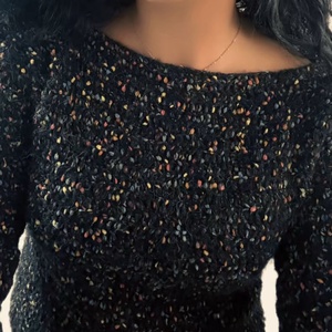 Black Colorful Jersey  - îmbrăcăminte și modă - haine damă - bluze damă - Artynos.ro