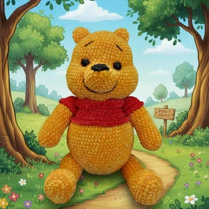 Ursulet Winnie the Pooh, Jucarii si echipamente pentru copii, Plusuri, Ursulet de plus, Crosetat, ARTYNOS