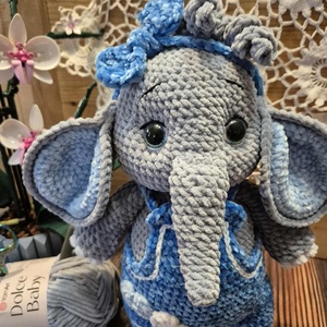 Elefantel crosetat - jucării și echipamente pentru copii - plușuri - elefant de pluș - Artynos.ro