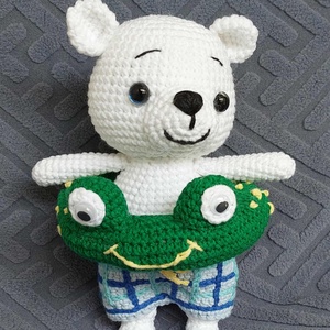 Ursulet cu colac, Jucarii si echipamente pentru copii, Plusuri, Ursulet de plus, Crosetat, ARTYNOS