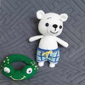 Ursulet cu colac - jucării și echipamente pentru copii - plușuri - ursuleț de pluș - Artynos.ro