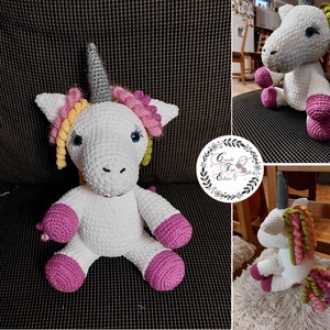 Unicorn Crosetat cu Coama Curcubeu, Jucarii si echipamente pentru copii, Plusuri, Unicorn, Crosetat, ARTYNOS