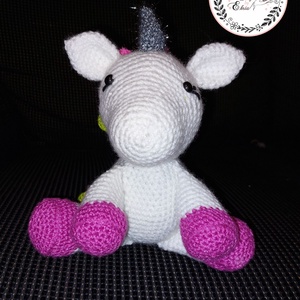 Unicorn Croșetat cu Coamă Curcubeu - jucării și echipamente pentru copii - plușuri - unicorn - Artynos.ro