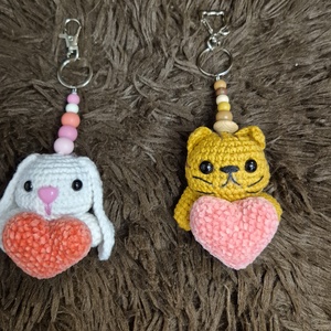 Inimioara cu animalut, Genti si portofele, Accesorii genti, Breloc, Crosetat, ARTYNOS