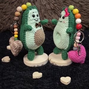 Set brelocuri avocado în pereche - genți și portofele - accesorii genți - breloc - Artynos.ro