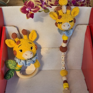 Set cadou bebelusi Girafă - jucării și echipamente pentru copii - jucării bebeluși - jucării de dentiție - Artynos.ro