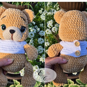 Ursuleț croșetat handmade cu hăinuțe detașabile - jucării și echipamente pentru copii - plușuri - ursuleț de pluș - Artynos.ro
