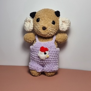 Caprita cu salopeta gaina crosetata, Jucării și echipamente pentru copii, Plușuri, Figurine de pluș, Croșetat, Cusătură, ARTYNOS