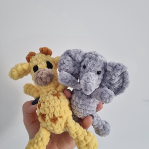 Animale safari crosetata, Jucării și echipamente pentru copii, Plușuri, Elefant de pluș, Croșetat, Cusătură, ARTYNOS