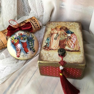 Set Cadou 'Amintiri de Craciun' - cutie si glob - Artynos.ro