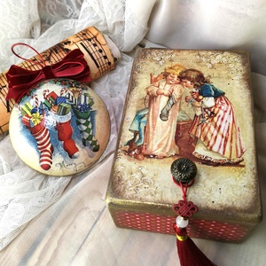 Set Cadou 'Amintiri de Crăciun' - cutie si glob - crăciun - cadouri de moș crăciun - cadouri de moș crăciun - Artynos.ro