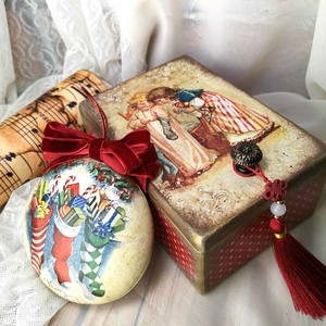 Set Cadou 'Amintiri de Crăciun' - cutie si glob - crăciun - cadouri de moș crăciun - cadouri de moș crăciun - Artynos.ro