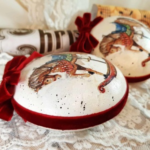 Calutul balansoar - decoratiune pentru bradul de Craciun - crăciun - decorațiuni de crăciun de casă - globuri de crăciun - Artynos.ro