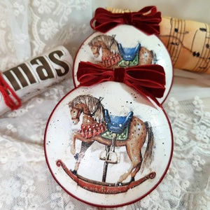 Calutul balansoar - decoratiune pentru bradul de Craciun - crăciun - decorațiuni de crăciun de casă - globuri de crăciun - Artynos.ro